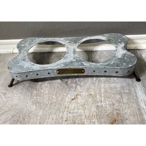 GOOD DOG Galvanized Metal Food and Water Feeder Tray
